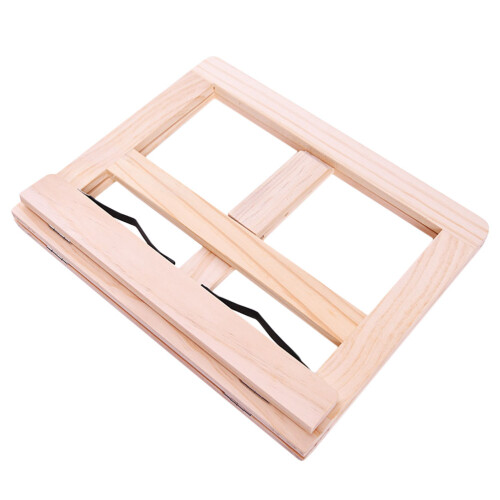 portaricette in legno regolabile per libri e ricette da cucina 2