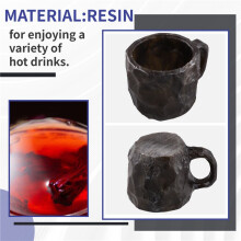Elegante Kaffeetasse Aus Geodenkristall - Kaffeetasse Aus Mineralkristall, Tasse Aus Quarzstein, Ideal für Heiße Getränke C