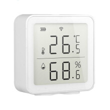 Sensor de Temperatura e Umidade Tela LCD Detecção Infravermelha Luz de Fundo Tuya APP Controle Remoto Alexa Voice