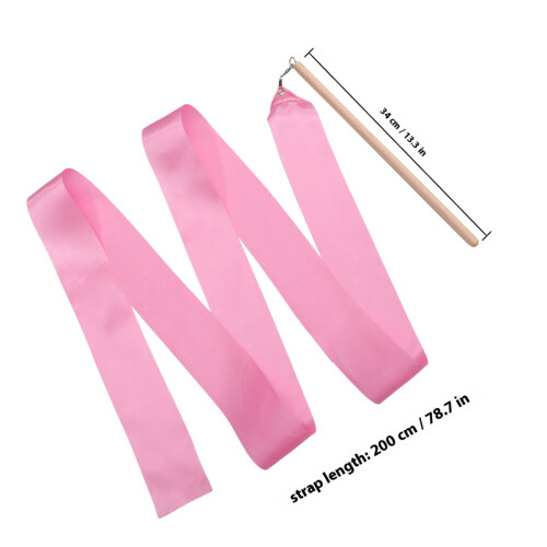 2 Pezzi Nastro Ginnastica Ritmica 2 M, Colore Rosa 2