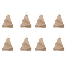 8pcs 3.7M Rustic Jute Hessian Burlap Lace Bunting Shabby Chic Wedding Banner