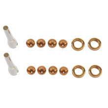 2 Set 2C 3C 2B 3B Mouthpiece for Bb Trumpet Brass Gold Plated A Multi-Purpose T Adapter Professional Gold Lacquer Nozzle