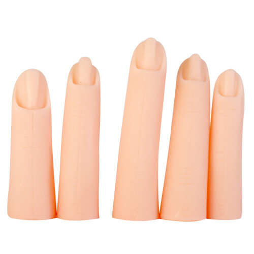 5 dita artificiali per manicure, tono naturale, pratica unghie 1