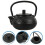 Black Cast Iron Mini Teapot Decorative Tea Kettle for Home Office 4