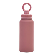 1L ThermosCup Cellphone Magnetic Stand Double Stainless Steel Portable Handle Protect Insulation and Cold Water Bottle,D