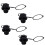 Adattatore pompa gonfiaggio PVC Boston 4 pezzi nero antiperdita 6
