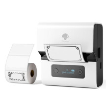 Phomemo M221 Label Maker Machine Draagbare Label Maker voor Barcodes, Adressen, Logo'S, Mailings, Stickers Wit