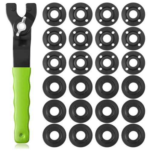 25 Unids Amoladora Angular Tuerca Amoladora Angular Llave Kit 5/8 Pulgadas-11 Brida de Metal Tuerca Llave, Amoladora Angular Accesorios Herramientas