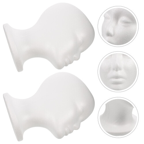2 Pezzi Cappello Testa In PE Sciarpa Pettine Espositore Manichino Salone 1