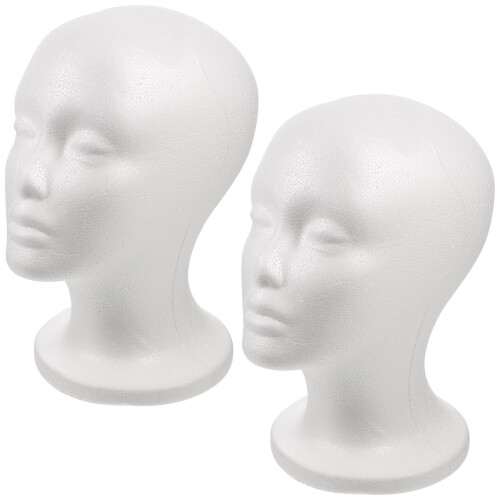 2 Pezzi Cappello Testa In PE Sciarpa Pettine Espositore Manichino Salone 2
