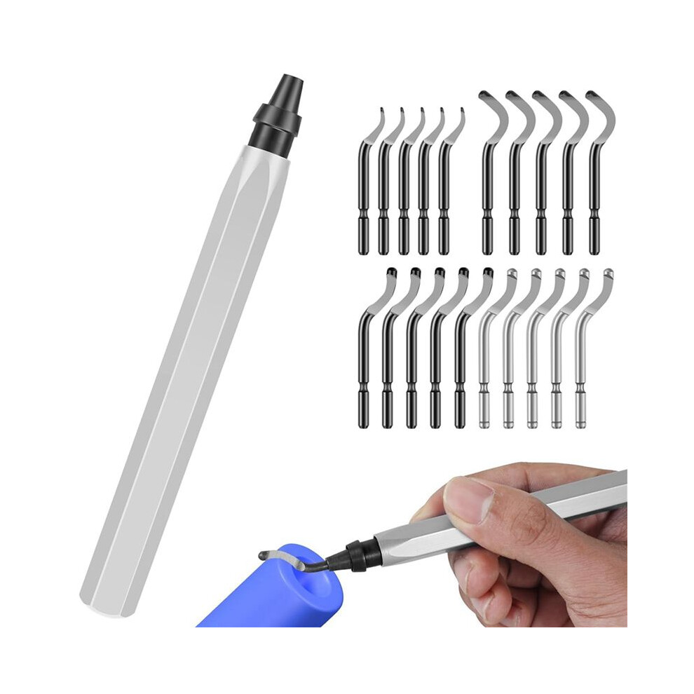 Deburring Tool With High-Speed Steel Blades, 360 Degree Rotary Professional Burr Removal Tool For Metal, Resin,C 6033075642527