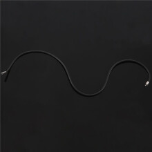 4Stück 3mm Schwarz Gummischnur Halskette mit Edelstahl Verschluss - 16 Inch