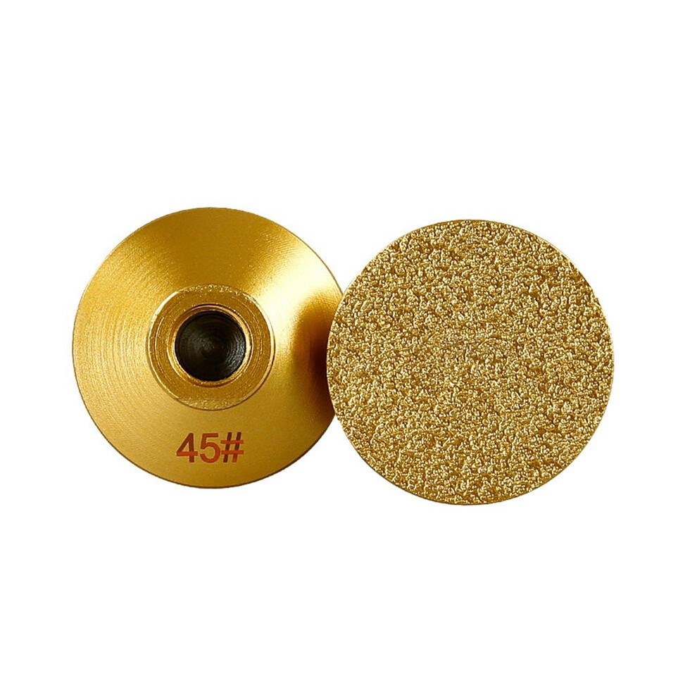 2Pcs 45 M10 Brazed Flat Grinding Abrasive Polishing Stone Marble Quartz Cobblestone Grind 4714078906312