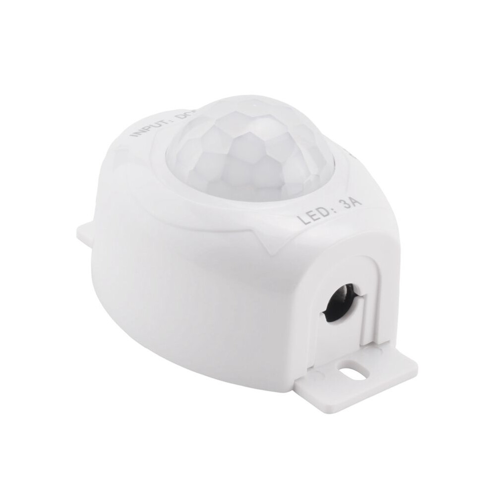 5X Pir Infrared Motion Sensor Detector Dc5-24V Auto Off Timer Led Body Pir Motion Sensor Lamp(White) Light/White 4711324436586