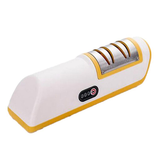 Kitchen Electric Knife Sharpener Multifunctional Automatic 4 Gears Electric Knife Sharpener Kitchen Accessories Yellow