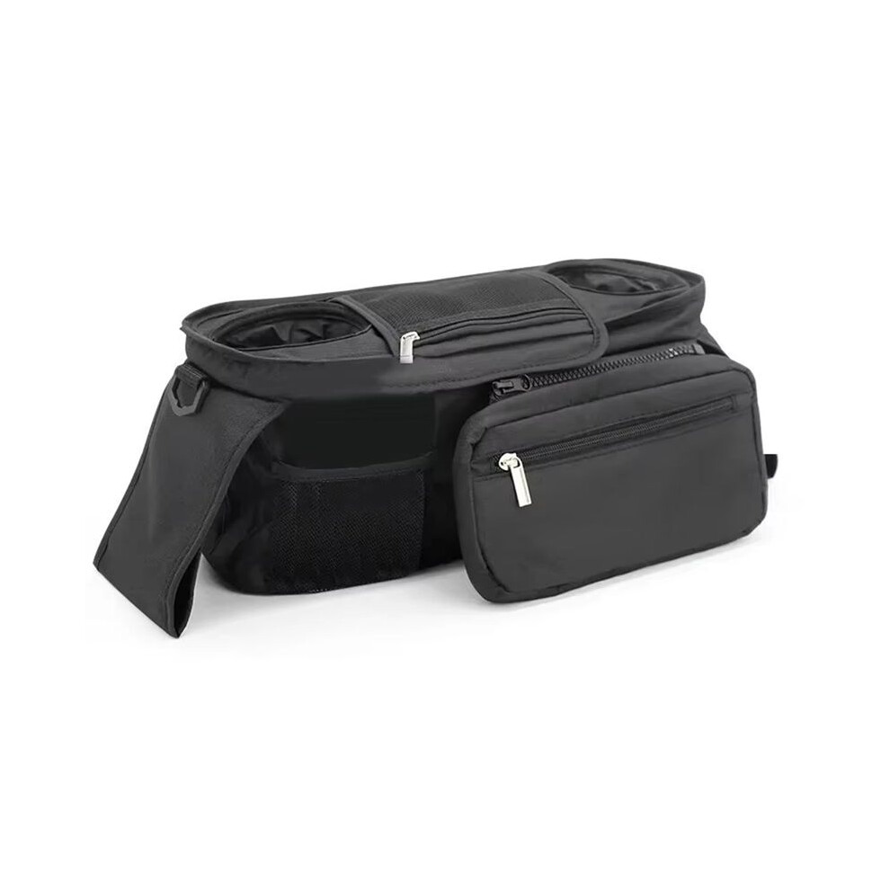 Universal Baby & Pet Stroller Organizer with Insulated Cup Holder, Detachable Phone Bag & Adjustable Shoulder Strap