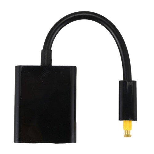 2X Digital SPDIF Optical Audio Splitter 2 Way Toslink Splitter Adapter 1 Input 2 Output SPDIF Optical Cable Splitter Hub 2