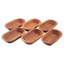 6 Stuks Houten Deegkommen voor Het Maken van Kaarsen Houten Deegkommen in Bulk voor Decoratie Handgesneden Houten Decoraties voor Eten Brood