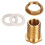 Solid Brass Bulkhead Fitting,6Sets 1/2in Female 3/4in Male Solid Brass Water Tank Connector Threaded with Silicone Rings 5