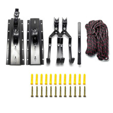 Garage Ceiling Bike Hoist System - Pulley Storage with Bike Hangers, Efficient Space-Saving Mount for Bicycles