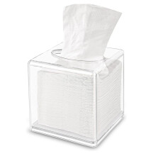 Funda Cuadrada para Caja de Pañuelos, Soporte de Acrílico Transparente para Caja de Pañuelos Faciales, Organizador de Servilletas para Hojas de