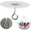 12Pcs Adhesive Ceiling Hooks for Popcorn Concrete Textured Ceiling Wall Surface, No Drilling Self Adhesive Ceiling Hooks 3