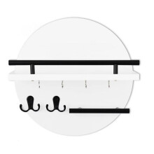 Schlüsselhalter Zur Wandmontage, Schlüssel- und Post-Organizer-Rack, 11,8-Zoll-Schlüsselhalter mit Ablage und Haken für Dekorativen Wand-Organizer