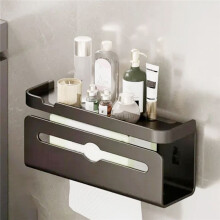 Perforatievrije Tissuebox Wandtoilet Badkamer Servettenverwijderaar Mobiele Telefoon Keuken Toiletpapier Opbergrek