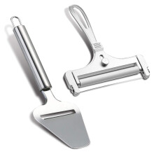 2 PCS Stainless Steel Wire Cheese Slicer with Cheese Plane Tool Adjustable Thickness Cheese Cutter Kitchen Cooking Tool