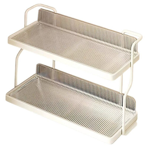 Kitchen Spice Rack 2-Layer Countertop Organizer Versatile Storage Rack for Condiments and Herbs Home Kitchen