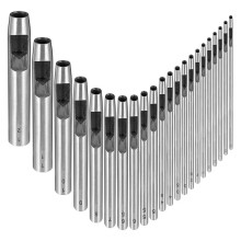 Leather Hole Punch Tool, 22Pcs Leather Hole Punch 0.5-12mm Circle Hole Punch Metal Hollow Punch Set