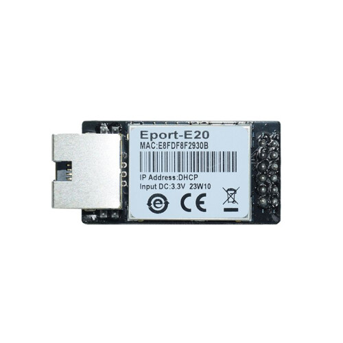 Eport-E20 Network Server Port 3.3v Serial to Ethernet Embedded Module IOT Device Support DHCP TCP IP Telnet Modbus TCP
