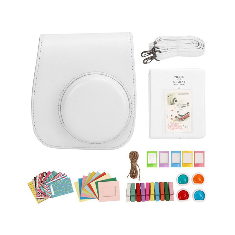 Instant Camera Protective Bag Pu Case For Instax 12 With Album Filters Colorful Frames Stickers White 6031535592887