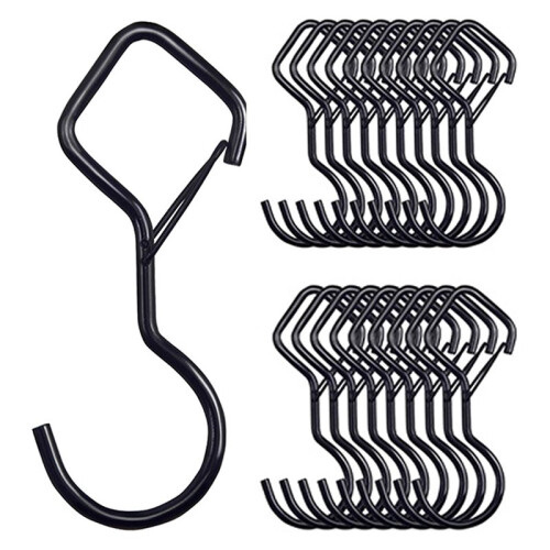 20 Ganchos S de Diamante para Pendurar Ganchos S de Metal Resistente de 3,5 Polegadas para Pendurar Vasos de Plantas
