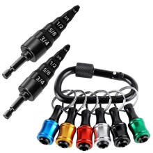 8Pcs Swage Tool Repairing Set with Bit Holder, 5 in 1 Copper Pipe Expander Swaging Drill Set 1/4inch
