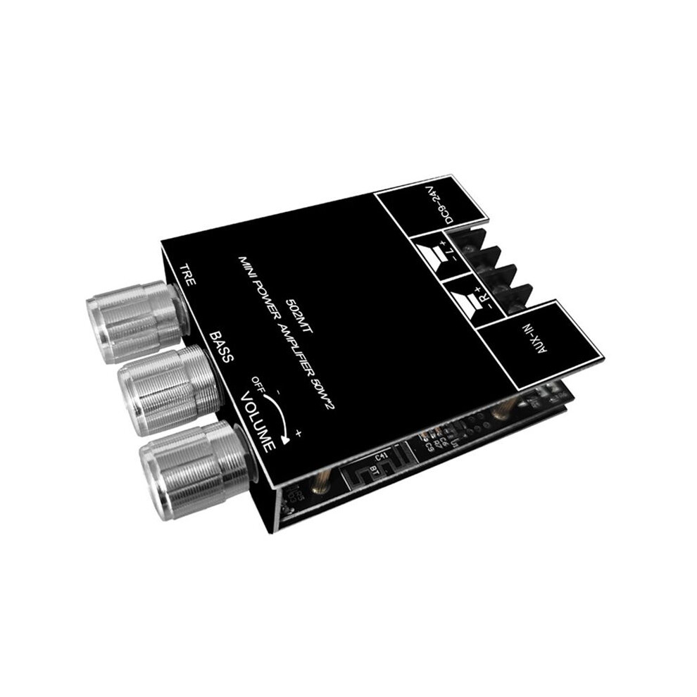 Photos - Other for Computer ZK-502MT 5.0 Subwoofer Amplifier Board 2.0 Channel High Power Audio Stereo Amplifier Board 2X50W Bass AMP