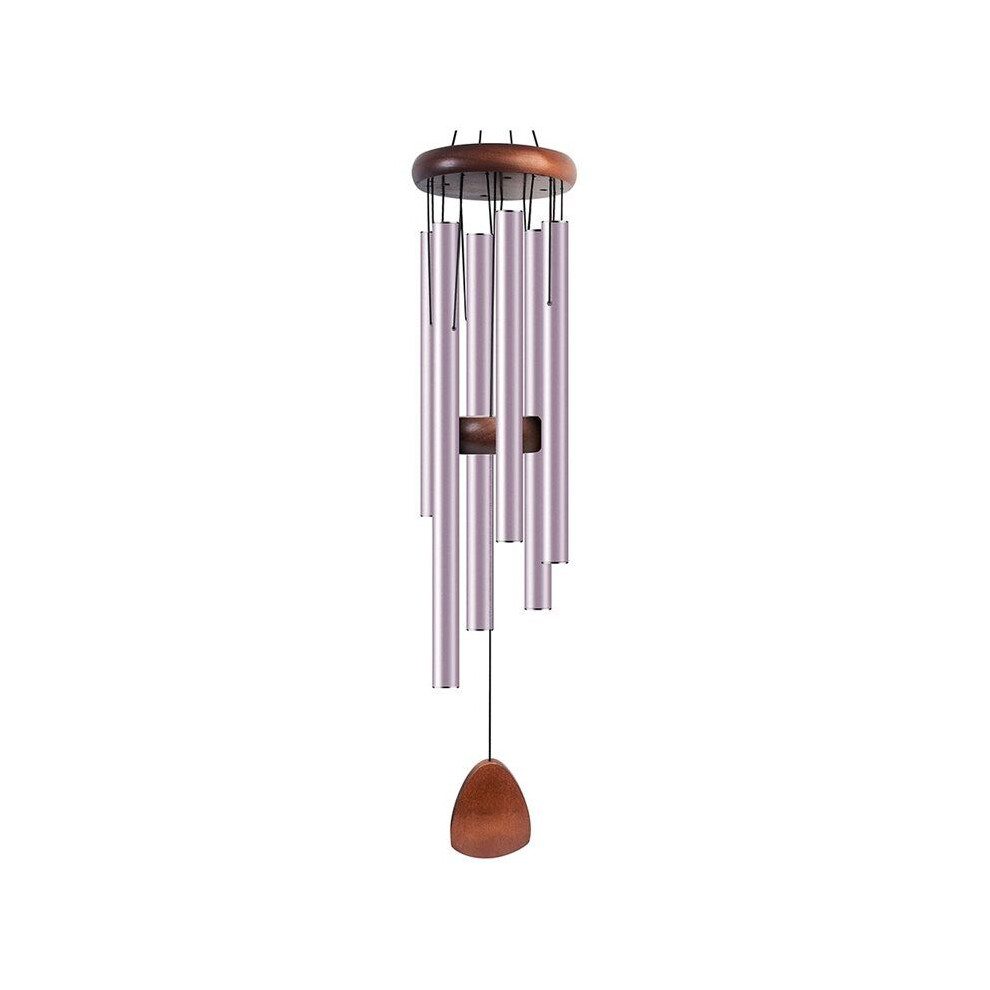 6 Metal Tubes Wind Chimes Courtyard Corridor Balcony Decor Retro Wood Metal Pipes Wind Chime With Wood Hang Tag 6031119138715