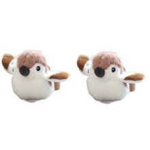 Sparrow Toy Doll Keychain Plush Toy Backpack Decoration Birthday Gift Doll Bag Ornament Keychain