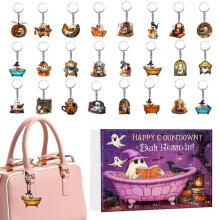 Halloween Ornaments Countdown Calendar Count Down to Halloween 24-Pendant Calendar 2D Acrylic Ornament Keepsake B