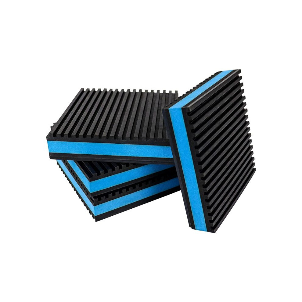 4Pcs Anti Vibration Pads 4X4x7/8Inch Sound Isolation For Air Compressos, Conditioner, Treadmill, Hvac Washer Dryer 4713220811948