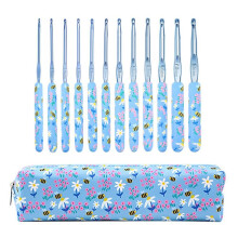 12Pcs Crochet Hooks Kit Crochet Needles Ergonomic Knitting Croche Set for Weave Sewing Needles DIY Tool
