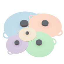 Tampas de Silicone para Armazenamento de Alimentos, Tampas com Ventosa Sem BPA, Tampas Antirrespingos para Micro-Ondas, Tampas Reutilizáveis