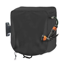 Outdoor 420D Staubdichte Quadratische Schlauch-Drehteller-Abdeckung, Wasserdicht und Sonnengeschützt, An der Wand Montiert, Einziehbare