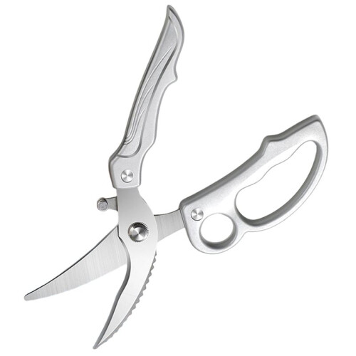 Multipurpose Kitchen Scissors Stainless Steel Scissors for Meat Vegetables,Scrape Fish Scales Powerful Chicken Scissors