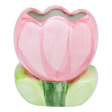 Porta-Canetas para Acessórios de Mesa de Escritório, Porta-Pincel de Maquiagem Rosa Estético, Porta-Lápis, Tulipas Fofas, Decoração de Casa,