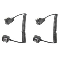 2Pcs OC-E3 Off Camera Flash Camera Extension Cord Flash Sync Focus Cable Cord Remote Focus Cable for Flashlight