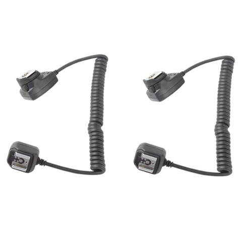 2Pcs OC-E3 Off Camera Flash Camera Extension Cord Flash Sync Focus Cable Cord Remote Focus Cable for Flashlight