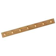 Perchero de Pared con 7 Ganchos para Llaves, Ideal para el Pasillo, Puerta de Bambú, Ropa, Sombreros, Batas, Etc.