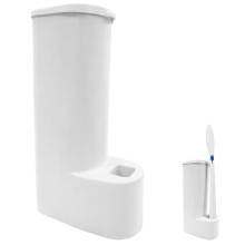 Toilet Wand Holder (Holder Only, No Toilet Wand) Wall Mounted Holder for Disposable Toilet Wand Refill (White)