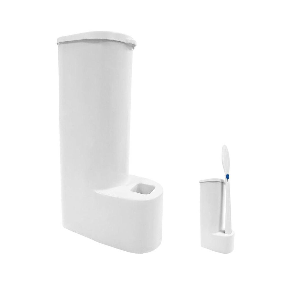 Toilet Wand Holder (Holder Only, No Toilet Wand) Wall Mounted Holder For Disposable Toilet Wand Refill (White) White Tauoh